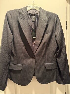 New York & Company Charcoal Pinstripe Women's Blazer